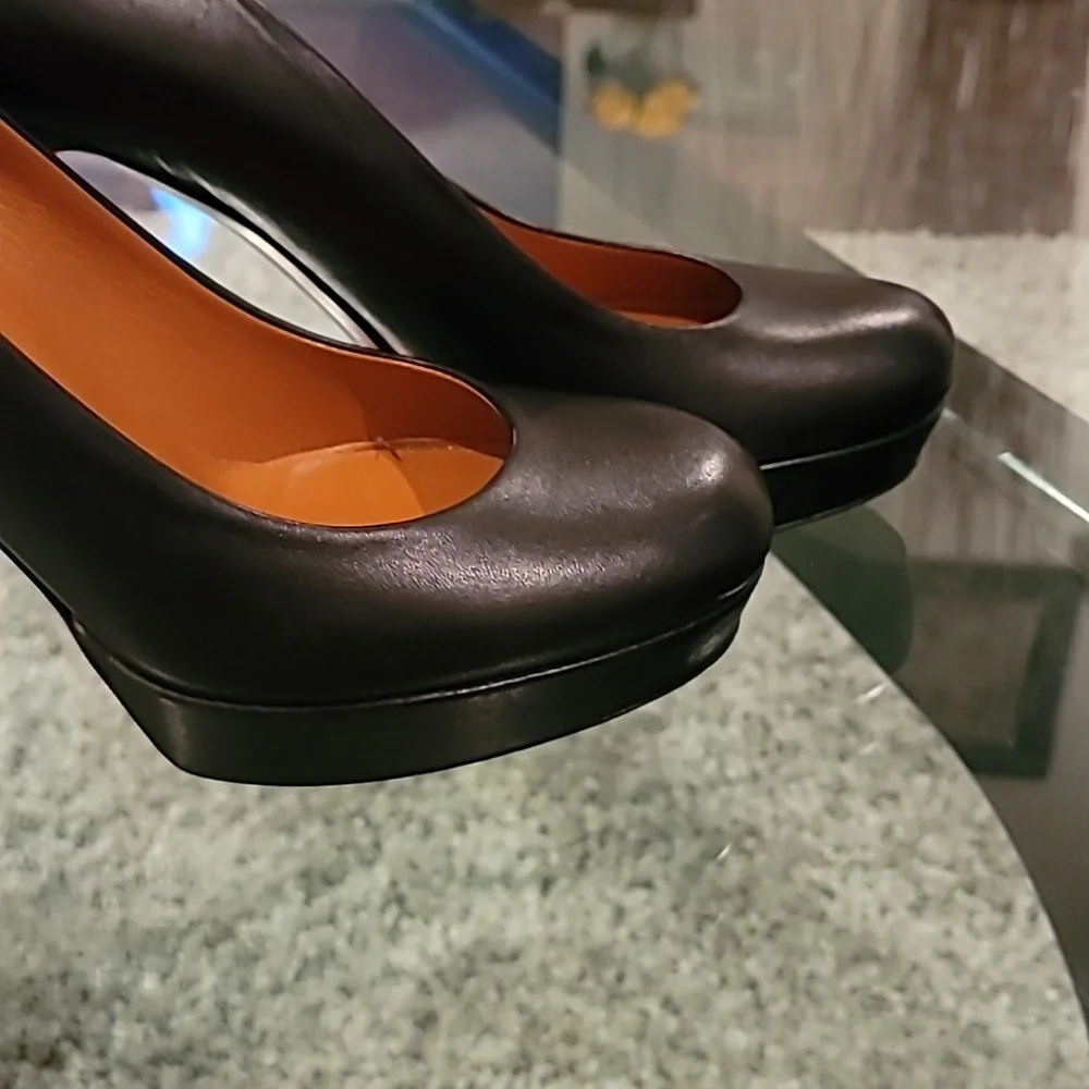 Gucci leather round toe heels 37 1/2 - Picture 7 of 10